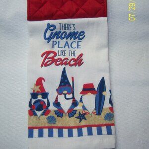 American Patriotic Gnomes Hanging Kitchen Towel 1 Full Towel
